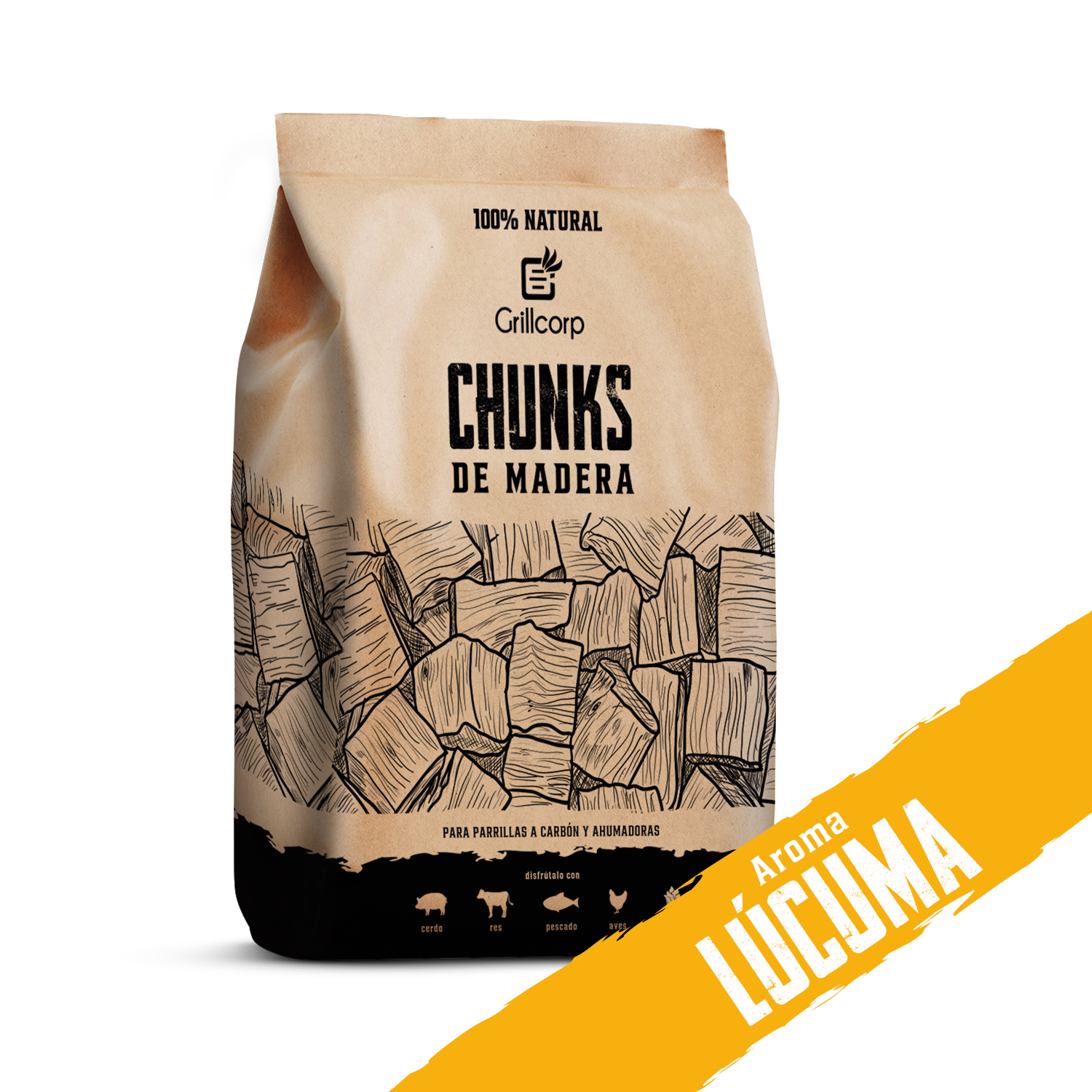 chunk de madera para ahumar de 1.5kg